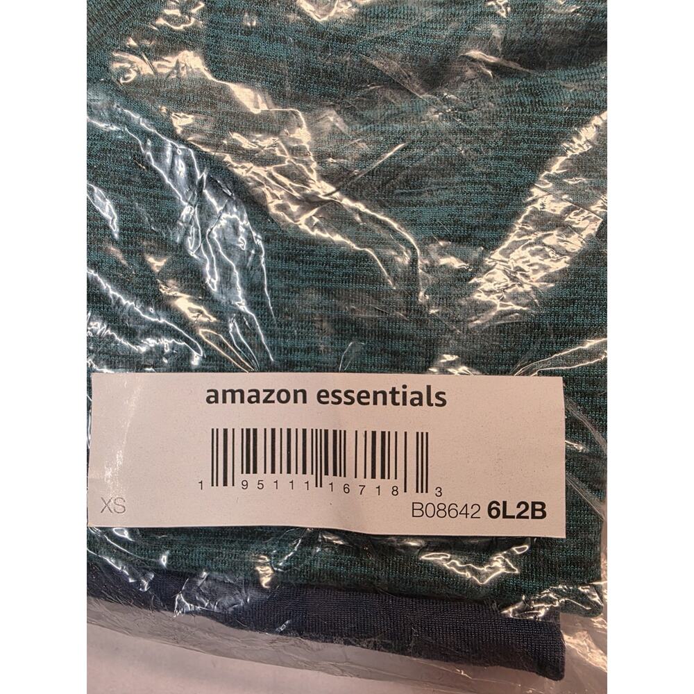 NWT Amazon Essentials Womens XS 2-Pack V-Neck Tech T-Shirts Teal Navy Activewear - Picture 9 of 9
